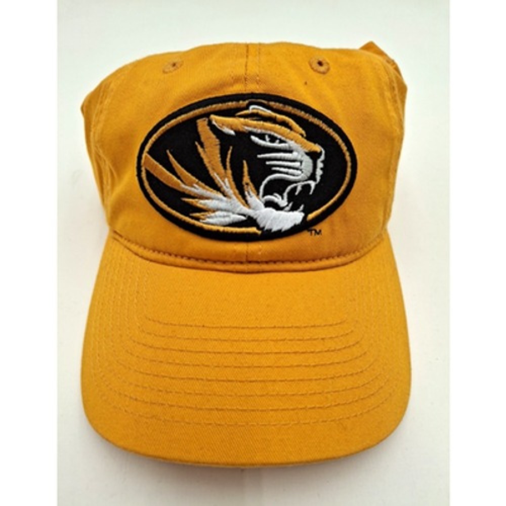 Missouri Tigers Gear For Sports Gold Mascot Logo Fitted Slouch Hat, L, New